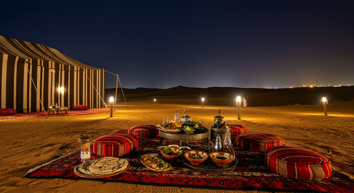 جولات سفاري صحراوية ليلاً في دبي