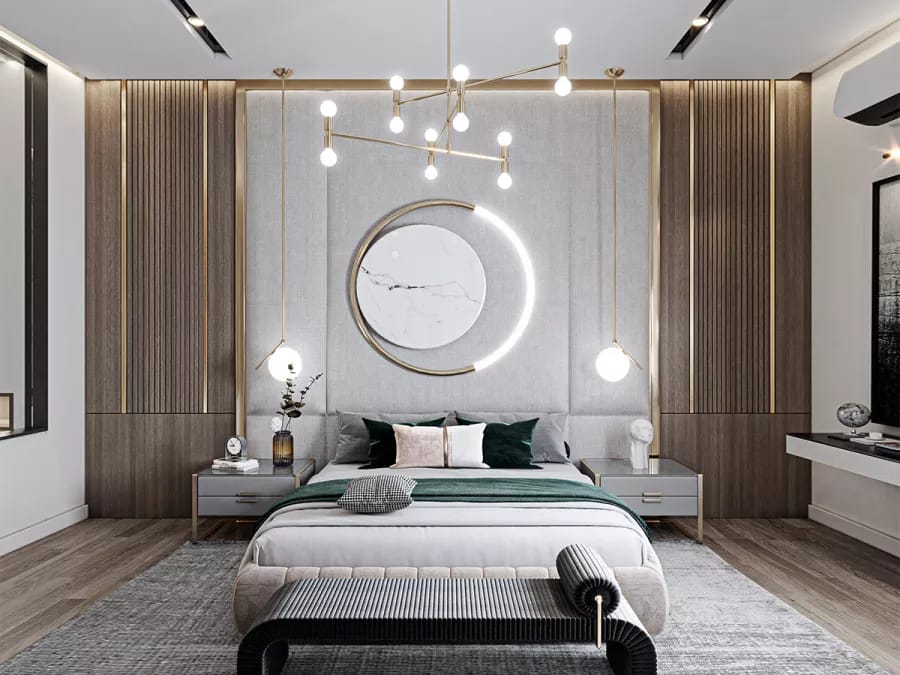 ترتيب غرفة نوم هادئة ومريحة