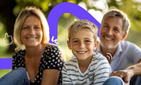 عائلة مستمتعة بوقتها