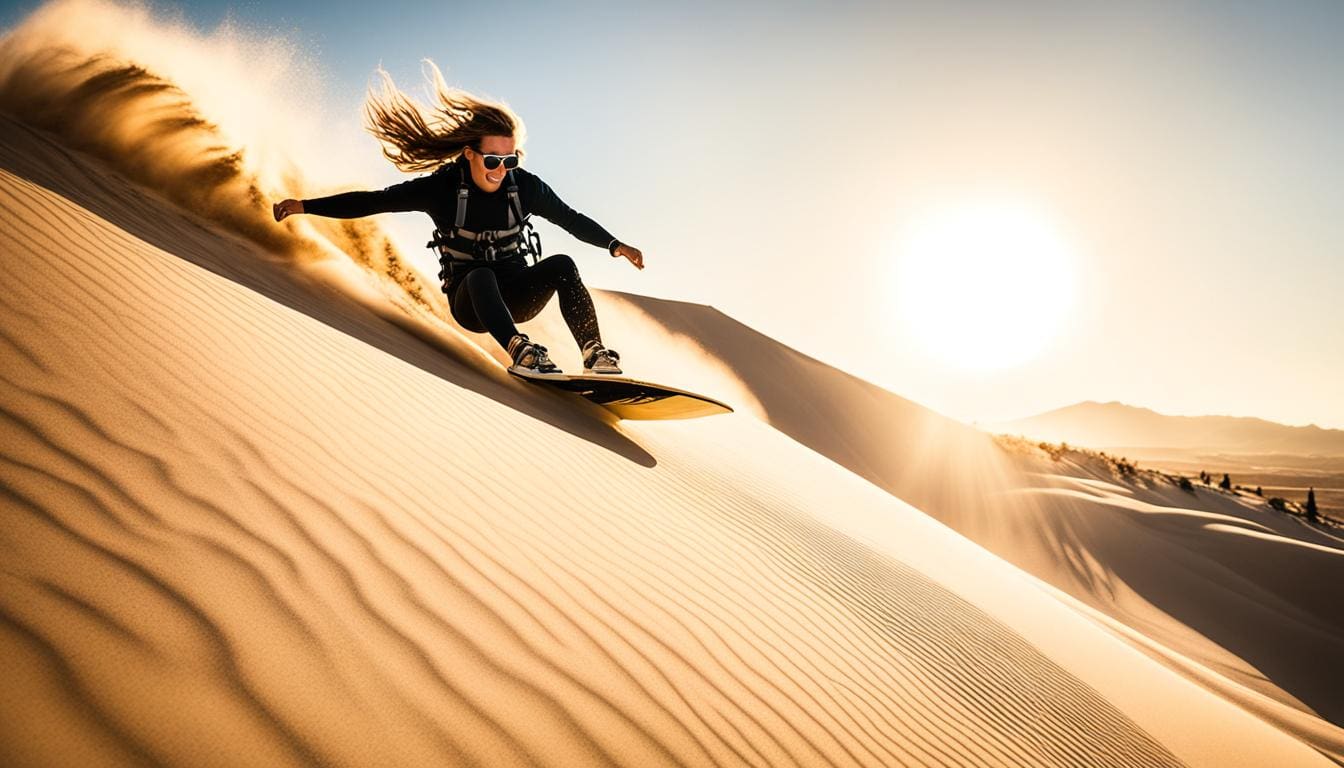 التزلج على الرمال في صحراء الربع الخالي