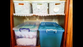 أفكار تنظيم خزانة الحمام