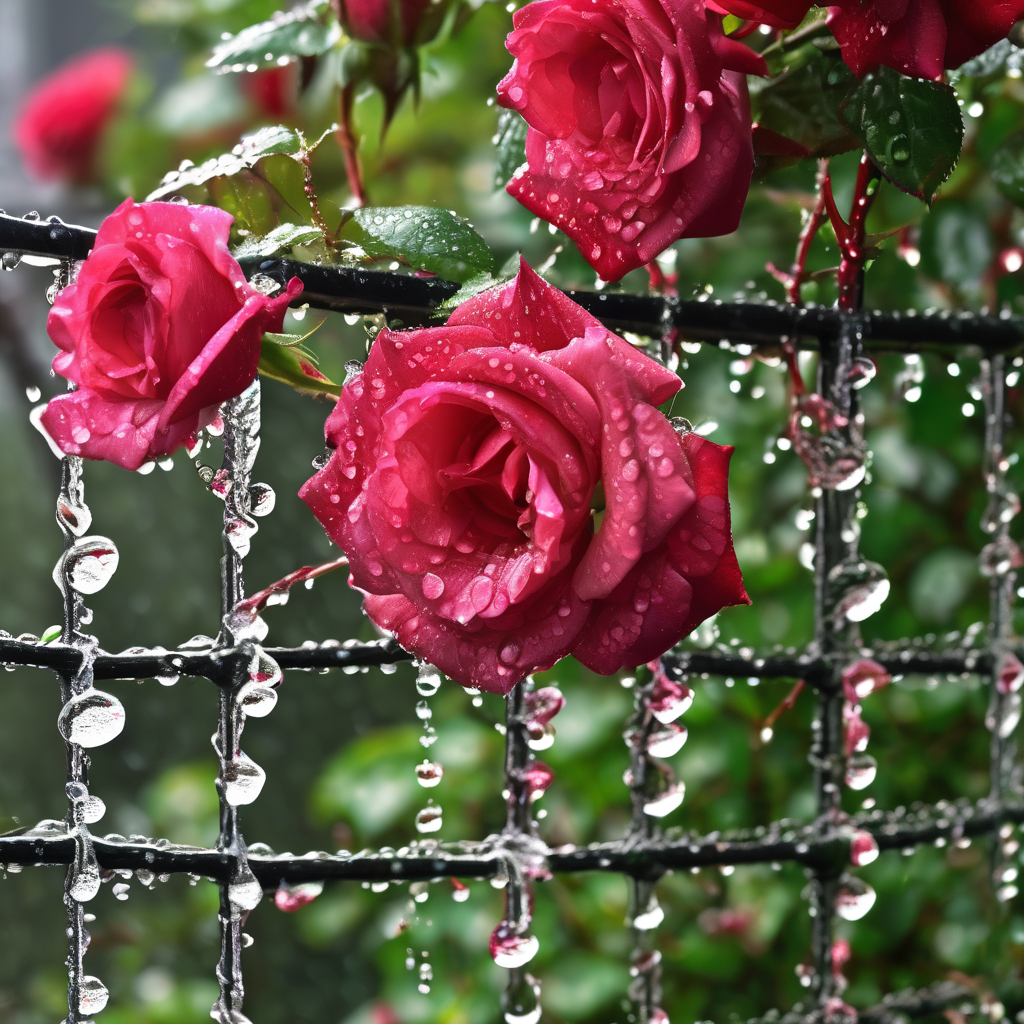 الورد المتسلق في الشتاء